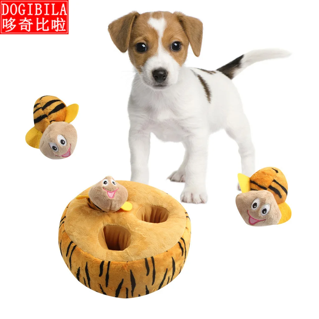 

Новинка креативная плюшевая игрушка с голосом для домашних животных собака кусающая и молярная тренировочная Интерактивная мультяшная ку...