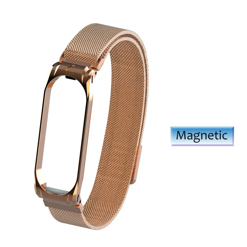 Magnetic rosegold Браслет Amazfeel для mi band 4 металлический ремешок mi band 4 ремешок на запястье из нержавеющей стали ремешок для mi band 3 mi band 3 ремень - Цвет: Magnetic rosegold