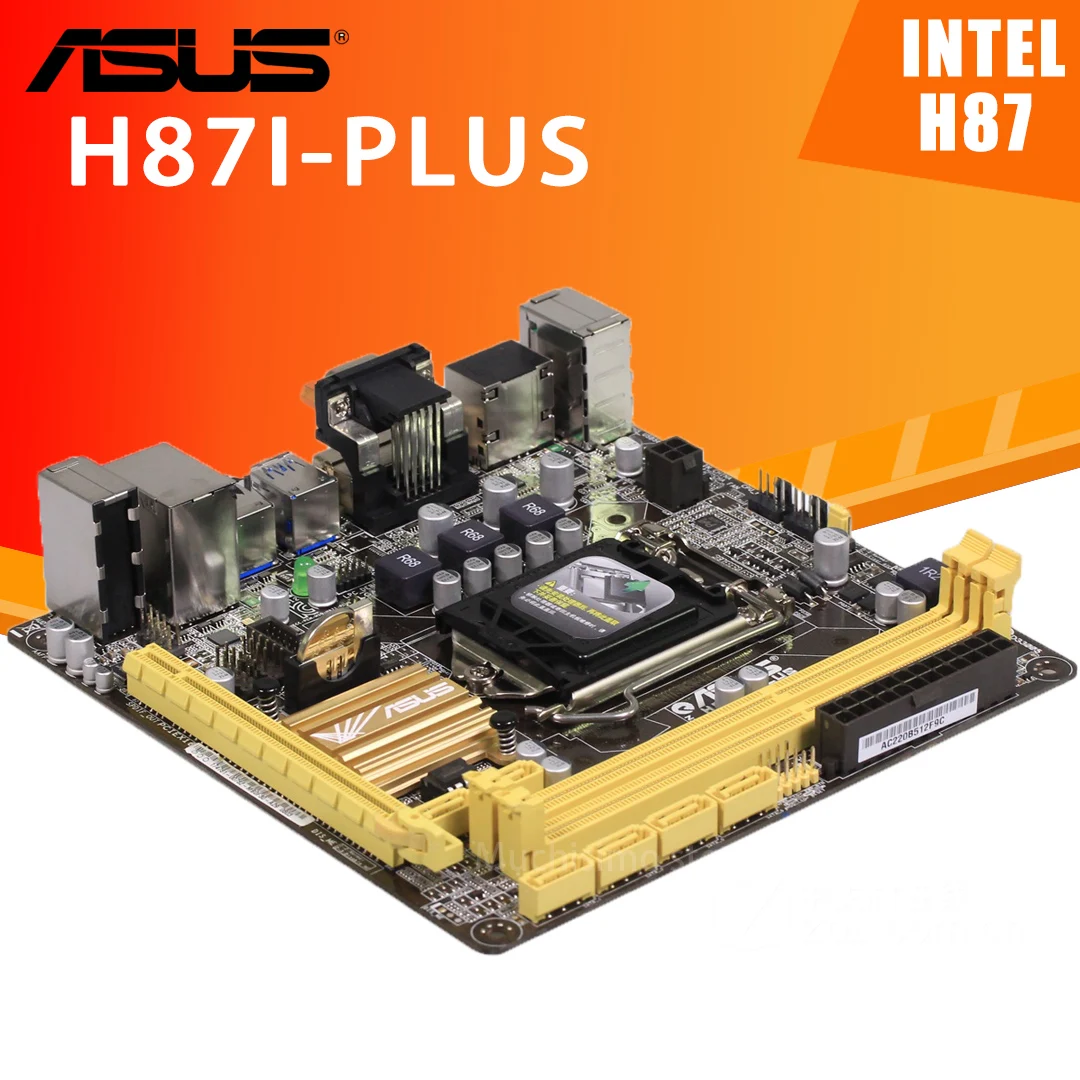 Preise LGA 1150 Asus H87I-PLUS Motherboard I7 I5 I3 DDR3 16GB PCI-E 3,0 DVI VGA Overlocking Desktop H87 Placa-mãe 1150 Mini-ITX