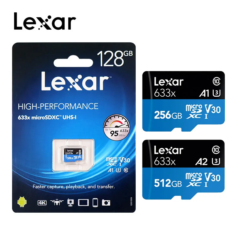 Оригинальная карта памяти Lexar 128 Гб Micro SD 16 ГБ 32 высокоскоростная до макс. 95 м/с 64