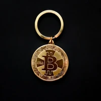 bitcoin coin commemorative round collectors coin btc coin with key ring commemorative coin challenge coin collectibles