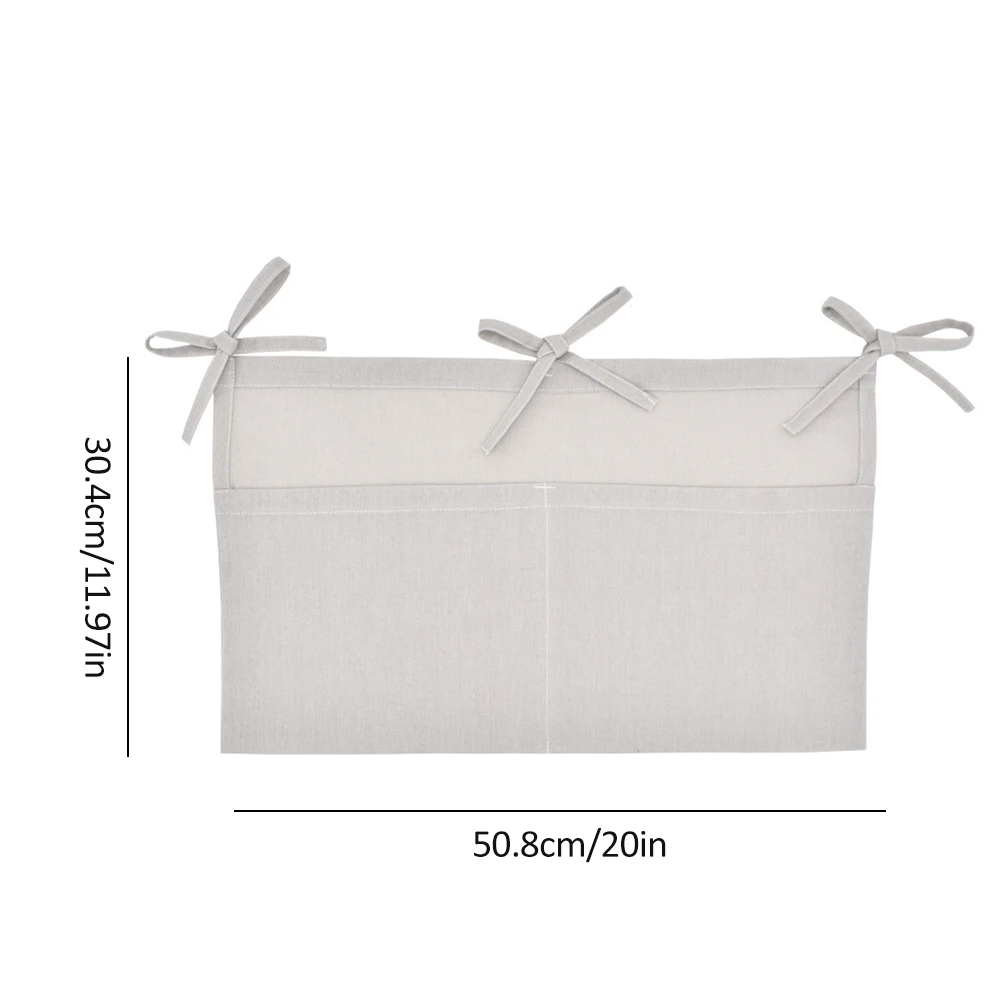 

Baby Bed Hanging Storage Bags Cotton Newborn Crib Organizer Toy Diaper Pocket For Crib Bedding Set Accessories Nappy Store Bags
