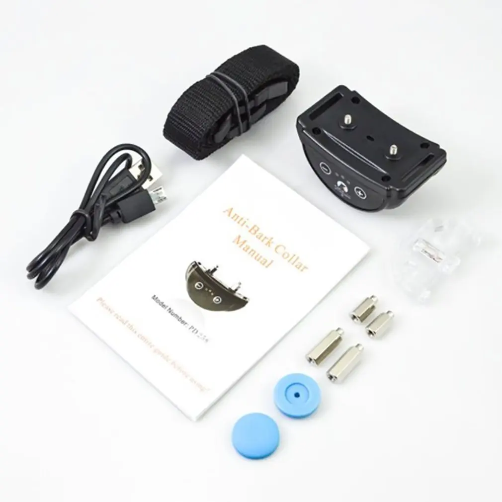PaiPaitek Five Levels Dog Training Collar Vibration Anti-barking USB Charging Trainer LCD Display 100-240V~50/60HZ | Дом и сад
