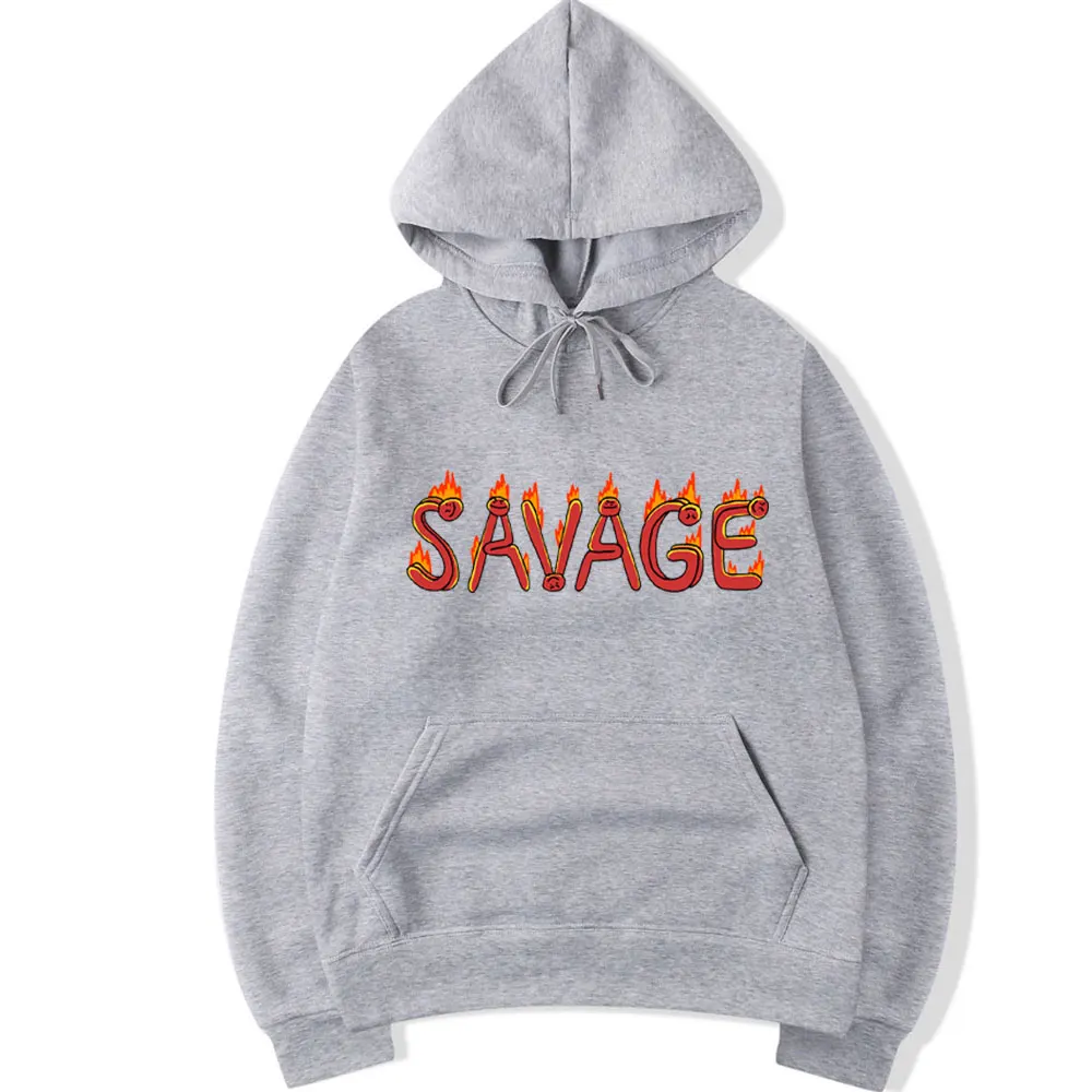 Мужская толстовка с капюшоном хлопковая длинным рукавом и надписью Parody No Heart X Savage