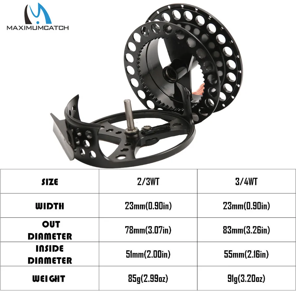 Maximumcatch мудрец литая Рыболовная катушка 2/3/4WT машина для резки тесаного кликер
