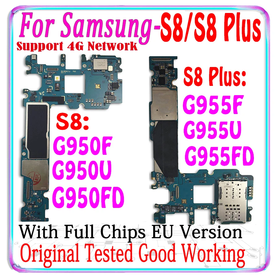 Материнская плата для Samsung Galaxy S8 Plus G955F G955FD G955U G950F G950FD G950U материнская с полными