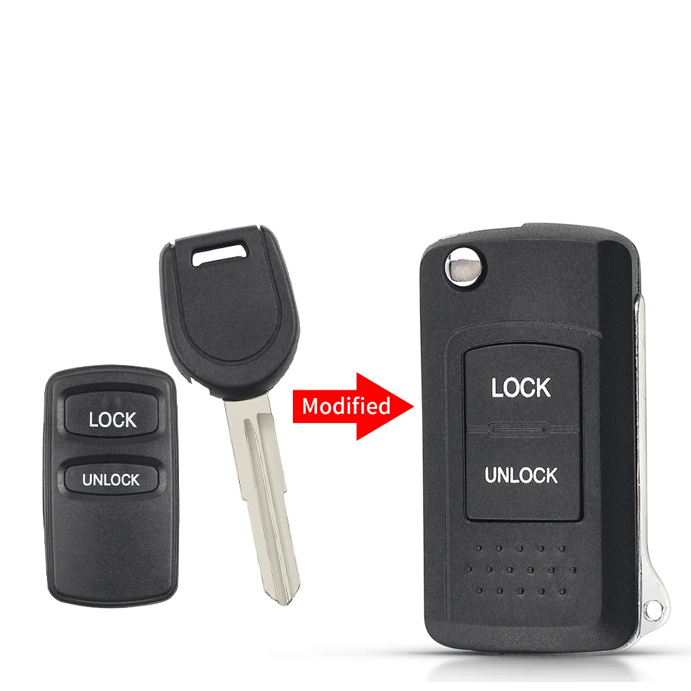 

Dandkey измененный откидная оболочка ключа дистанционного управления 2B для Mitsubishi Montero Lancer Endeavor Eclipse Galant Pajero Sport левое/правое левое лезвие