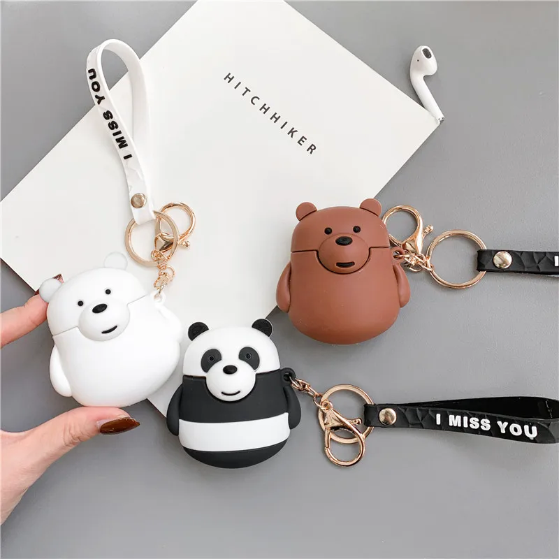 3D милый чехол для наушников Airpods мягкий силиконовый куриное яйцо защитный Apple 1 2