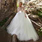 Роскошное блестящее свадебное платье, роскошные арабские дубайские блестящие сексуальные фатиновые Свадебные платья с открытой спиной для свадьбы