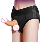 Кожаные ультраэластичные трусики для фаллоимитатора, фаллоимитаторы на ремешке без бретелек для лесбиянок, трусики страпон, фаллоимитатор, нижнее белье