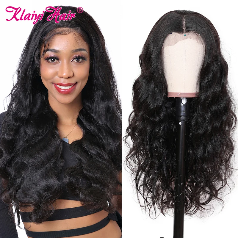 Klaiyi Hair13X4 парик с волнистыми волосами бразильские парики без повреждений