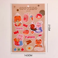 korean ins cute cartoon girl heart creative sticker decorative material diy hand account sticker kawaii stationery stickers