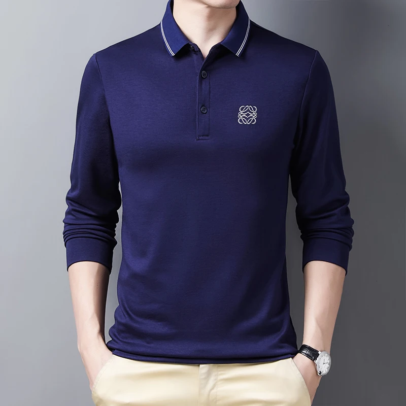 

2020 New Product Men T-Shirt Polo Shirt High Quality V-Neck Long Sleeve T-Shirt Casual Polo Shirt 3Xl Men Business