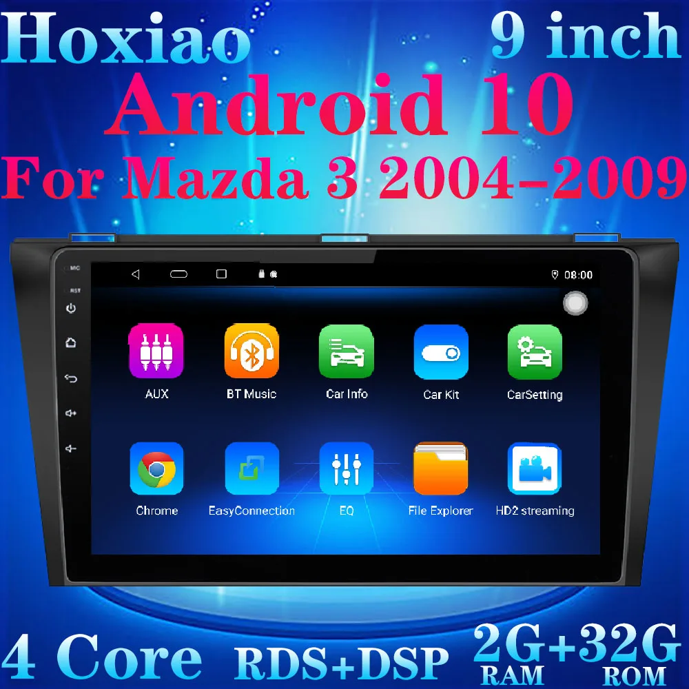 HoXiao 9 дюймов 2G + 32G Android 10 2 Din автомобильное радио четырехъядерный WIFI GPS Bluetooth