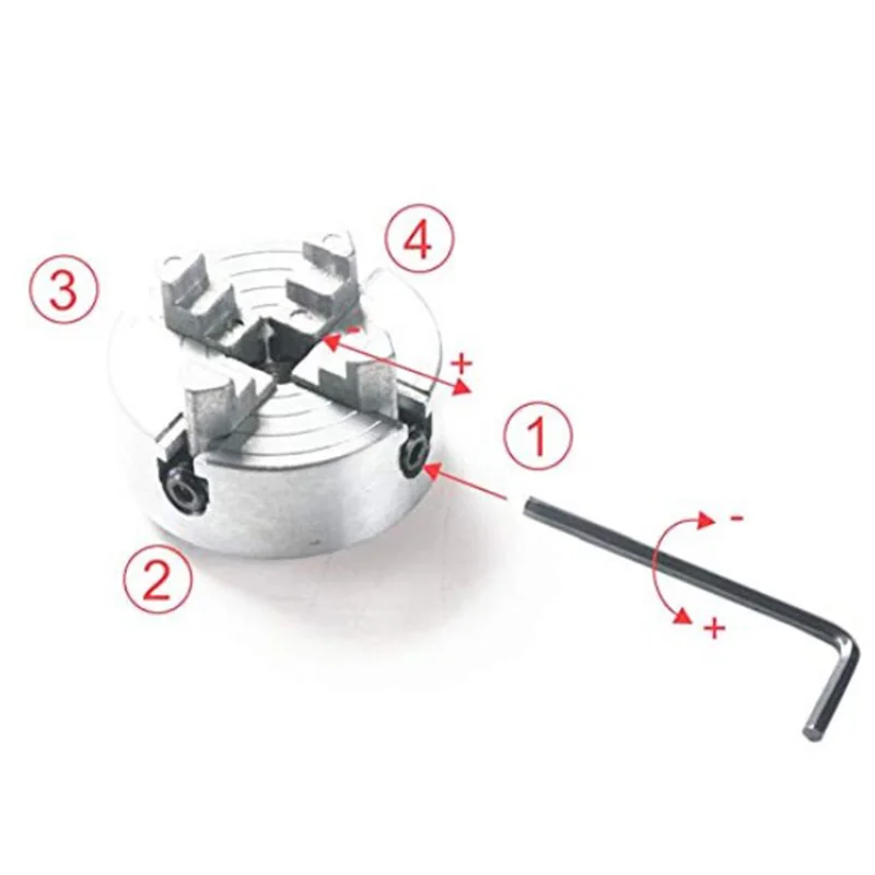 Четыре 4 кулачковый патрон Z011A для металлического мини токарного станка M12X1Mm с