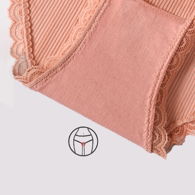 Женское нижнее белье из ледяного шелка Бесшовные дышащие кружевные трусики с