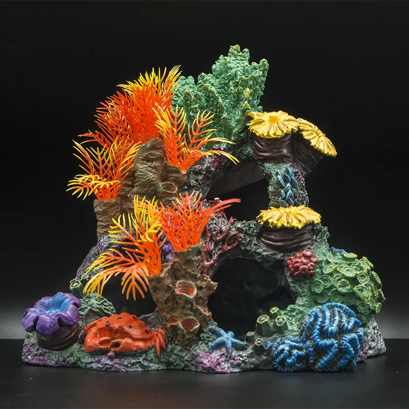 

Resin Coral Decoration Colorful Fish Aquarium Decoration Artificial Coral for Fish Tank Resin Reef Rock Lanscaping Ornaments