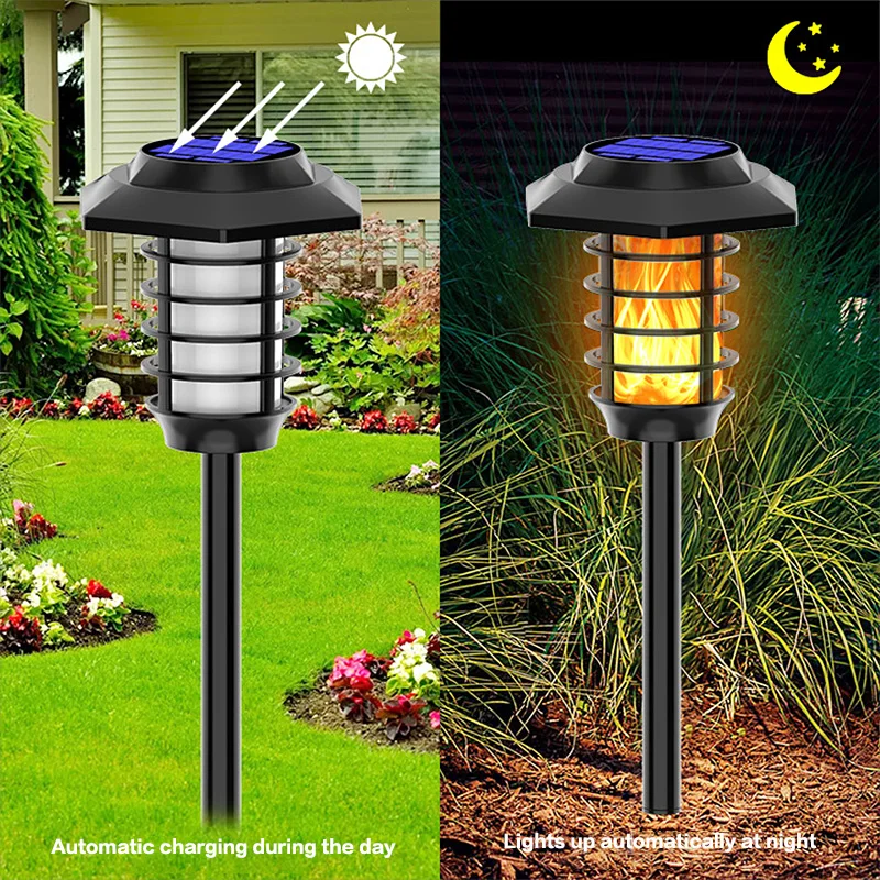 

Outdoor LED Solar Flame Torch Lamp Waterproof Solar Garden Light Outdoor landscape Light Camping Lighting Tools