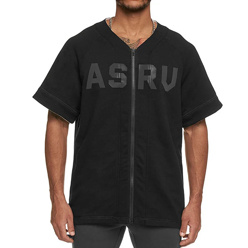 Мужская двухсторонняя спортивная рубашка для фитнеса тренировок в тренажерном