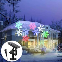 outdoor solar snowflake projection lights rotating snowfall lights for christmas new year wedding home party patio decoration