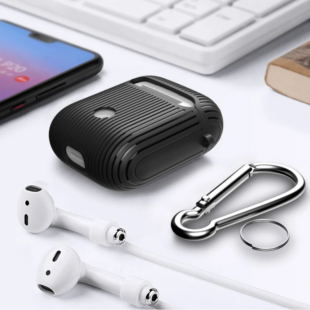 ТПУ чехол для наушников Apple Airpods 1/2 Беспроводная bluetooth гарнитура Защитная крышка