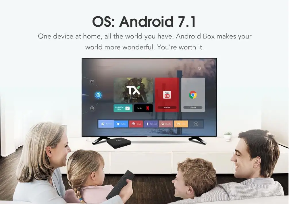 Tanix TX9S Amlogic S912 2 Гб ОЗУ 8 Гб ПЗУ 2,4G WiFi 1000M LAN Android 7,1 4K H.265 tv Box