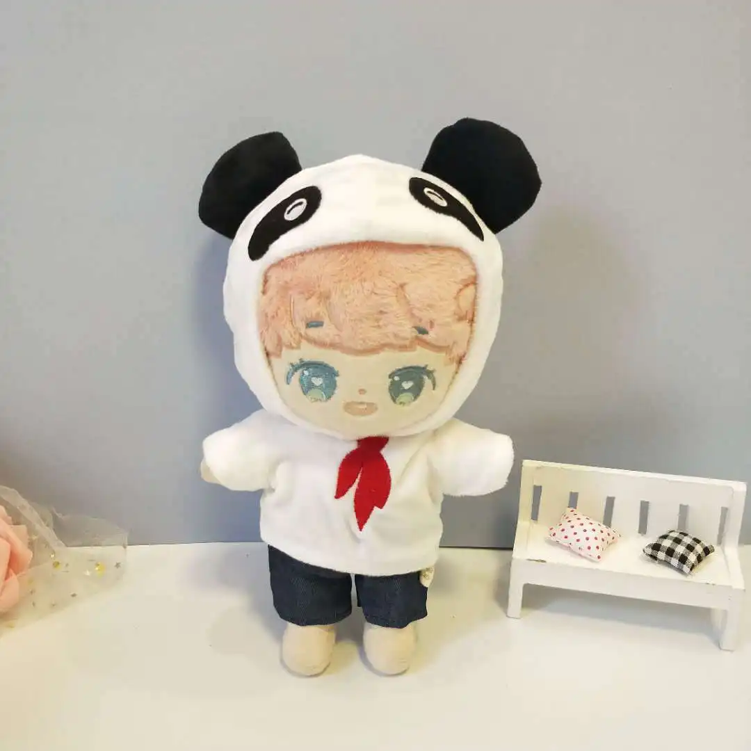 

20cm Star Idol Doll Green Frog White Panda Hooded Sweater Suit 20cm Idol Doll's Replaceable Clothes Accessories(without Doll)