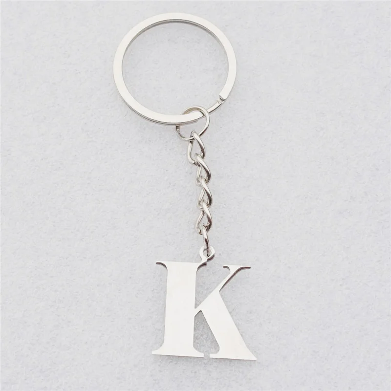 2 шт./лот модный мужской брелок с буквами из нержавеющей стали алфавит K женские