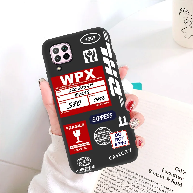 

DHL Label Case For Huawei Mate 20 Lite Phone Case Back Cover For Huawei Mate 10 20 30 Lite 40 Pro Plus G10 Fundas Soft Silicone