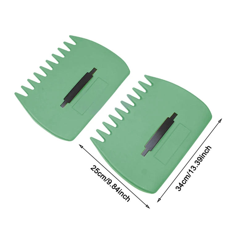 

2pcs Hand Rake Yard Portable Cleaning Tool Leaf Grabber Outdoor Garden Multifunctional Rubbish Serrated Collector Scoop Debris