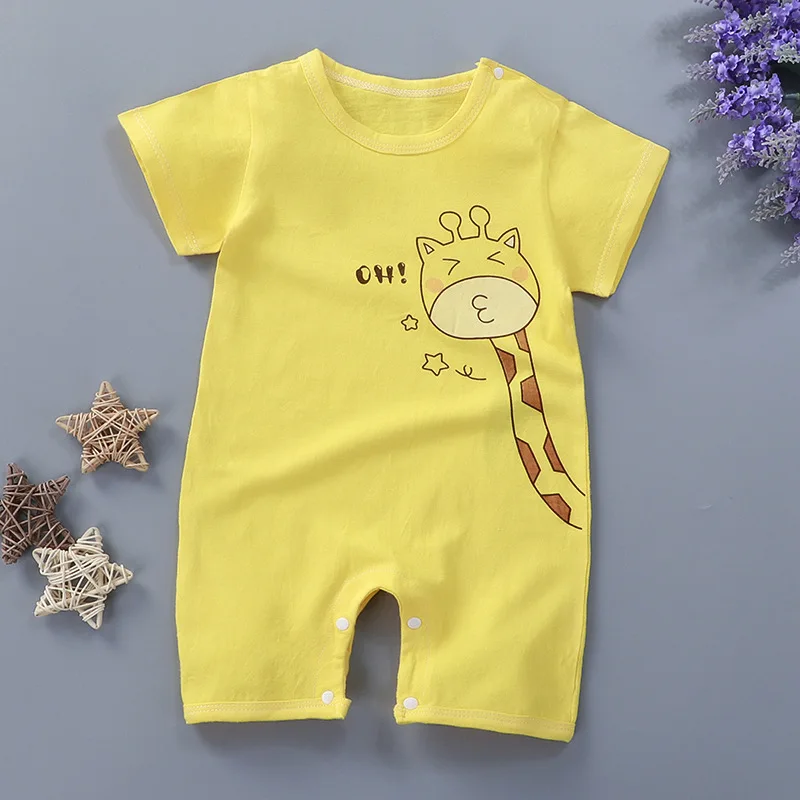

0-2Y Summer Newborn Baby Romper Short Sleeve Infant Rompers Baby Boy Girl Clothes Toddler Jumpsuit Kids Clothing