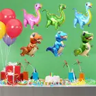 Фольгированные воздушные шары в форме динозавра 4D с животными из мультфильмов, детские украшения для дома на день рождения QBMY