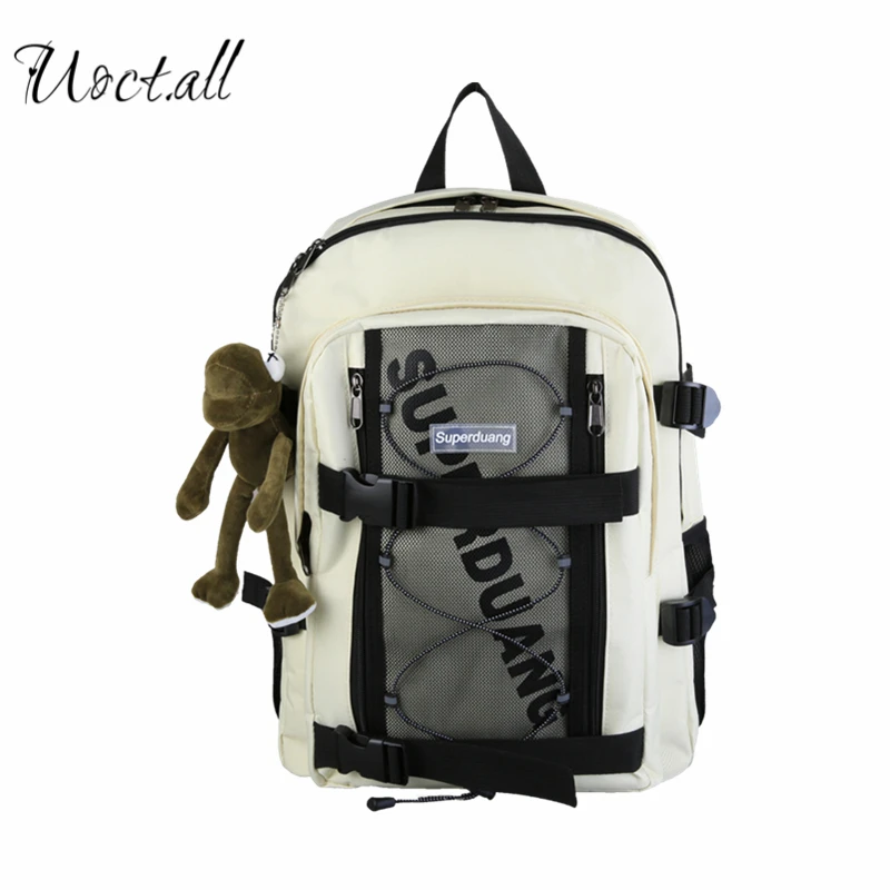 

Waterproof Oxford Cloth Bag Korean Harajuku Ulzzang Fashion Trend Ins High School College Students Night Reflective Backpack
