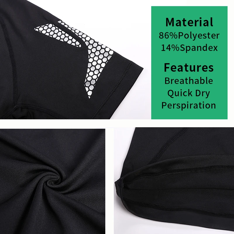 Компрессионная рубашка для мужчин спортивная одежда с коротким рукавом