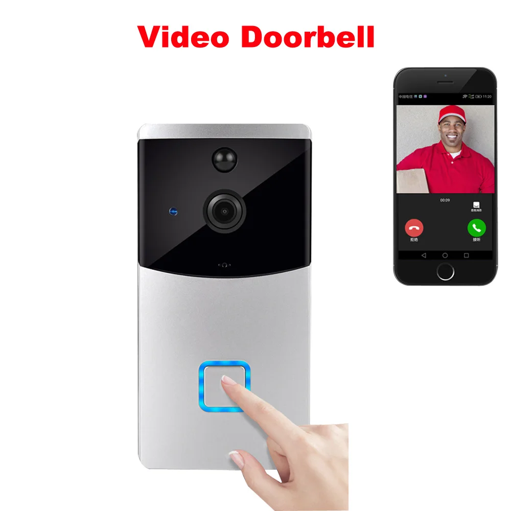 Wi Fi камера беспроводная дверь умный видеодомофон дверной звонок с аккумулятором