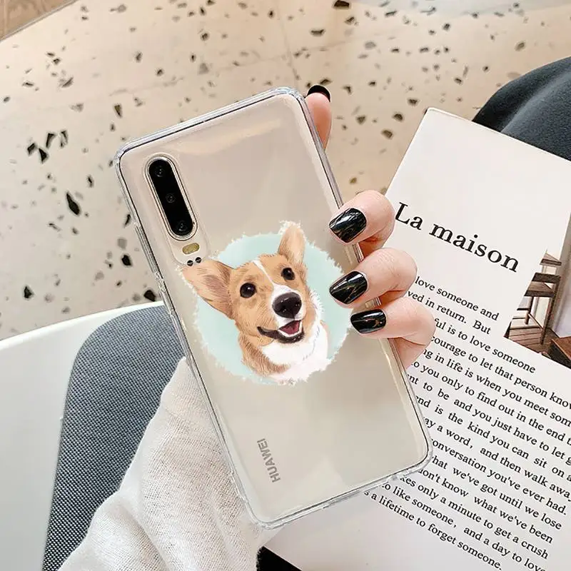 

Corgi Phone Case Transparent for Samsung A71 S9 10 20 HUAWEI p30 40 honor 10i 8x xiaomi note 8 Pro 10t 11
