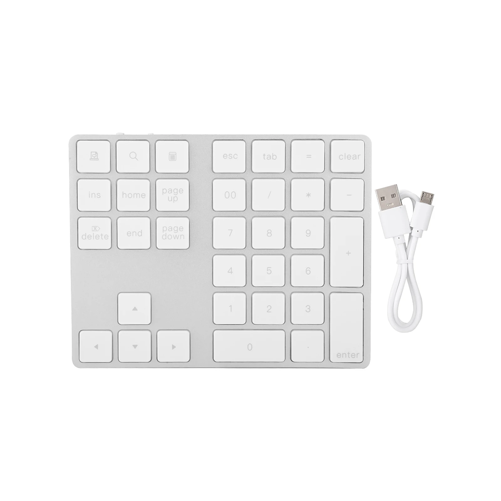 

Aluminum Alloy Bluetooth Wireless Numeric Keypad USB HUB Digital Input Function for Windows,for Mac OS,for Android Laptop PC