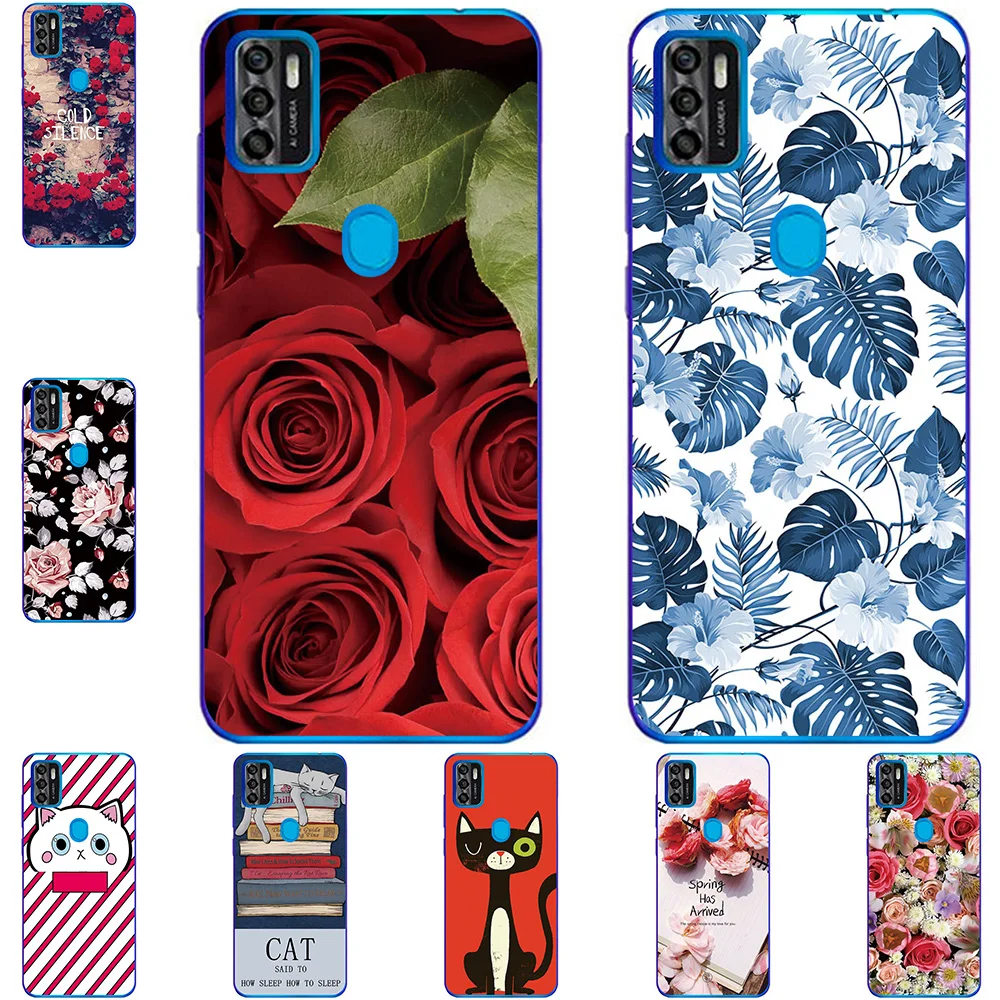 

I am alone Phone Case For ZTE Blade A31 2021 5.45 inch Bags Fashion Luxury Color Cartoon Printed Paint Mobile