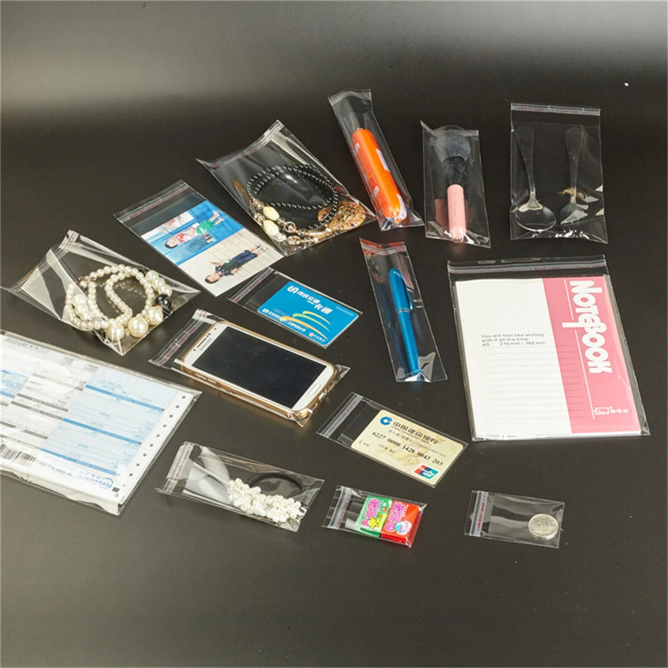StoBag 1000 шт. 4*23 см прозрачный Self герметичные пластиковые пакеты плоская сумка подарок ювелирные изделия упаковочный пакет длинные носки до колена сумка повторно закрывается из полиуретана с открытыми порами