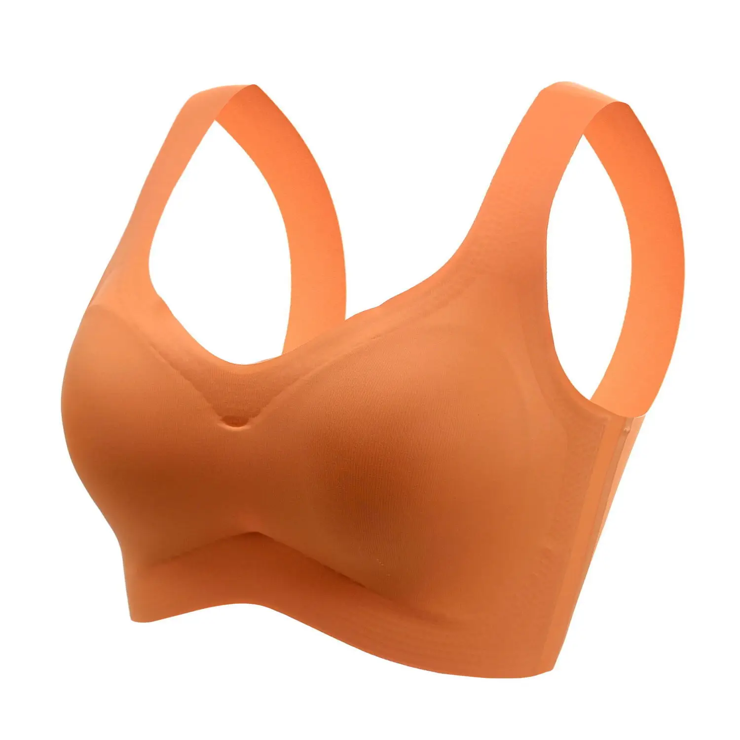 

Women's non-marking underwear gathered, no steel ring, shockproof running bra, sleep vest, large size sports bra, thin section