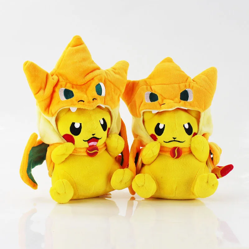 4 шт./лот TAKARA TOMY Покемон Пикачу Косплей Charizard плюшевые игрушки кукла мягкие