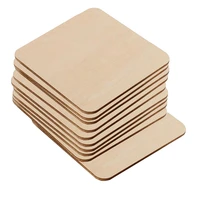 10 x unfinished wood square coaster wooden blank cutouts for crafts