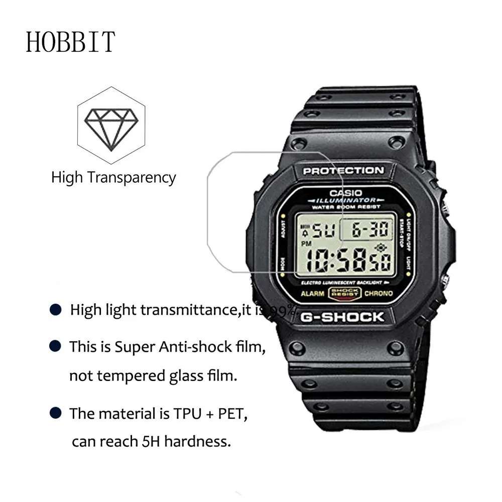 10Pcs Nano Explosion-proof Screen Protector For Casio DW5600 DW5610 Sport Watch HD Clear Anti-Scratch LCD Film | Электроника
