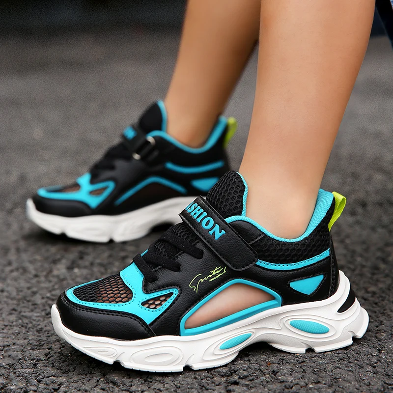 

High Quality Children Fashion Shoes Fretwork Casual Boys Young Sneakers Summer Beige Walking Sneakers for Kids Bpy Size 28-39