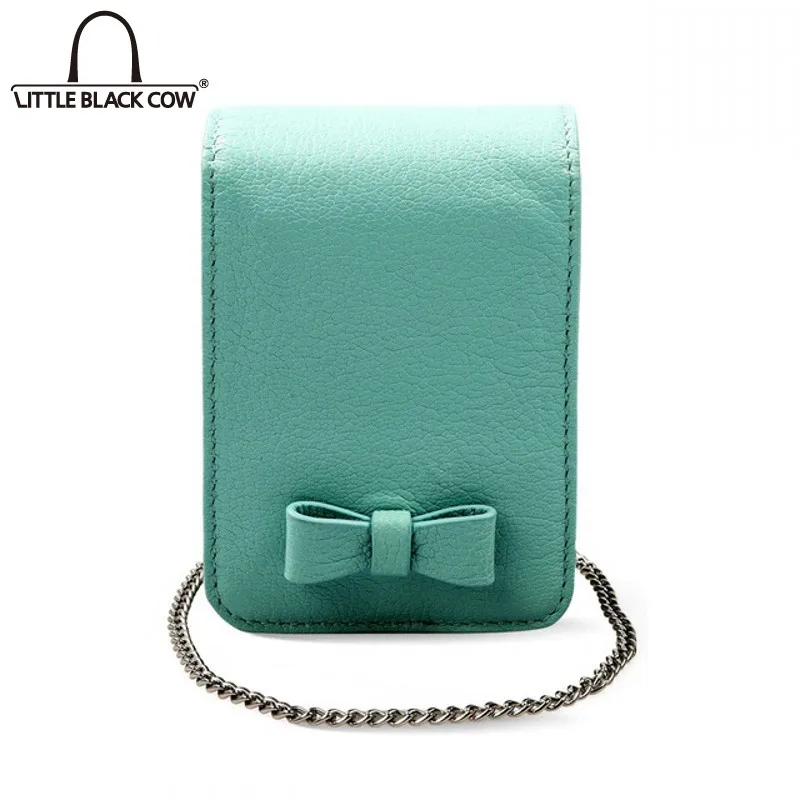 

Fashion Solid Mini Cowhide Bow New Womens Armpit Design Shoulder Genuine Leather Concise Female Crossbody Bags Korean Style