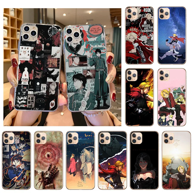 

Fullmetal Alchemist Anime Silicone Phone Case For iPhone 13 XR 12 11 Pro Max X XS Max 7 8 6 6S Plus SE2020 TPU Soft Back Cover