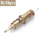 20 шт., патроны для татуировок, круглые иглы #12, Длинные конические иглы