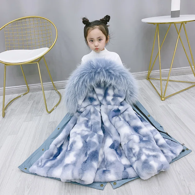 as photo Новинка года, Модное детское пальто с мехом для мальчиков и девочек, очень теплое пальто Детская зимняя куртка со съемной меховой подкладкой - Цвет: as photo