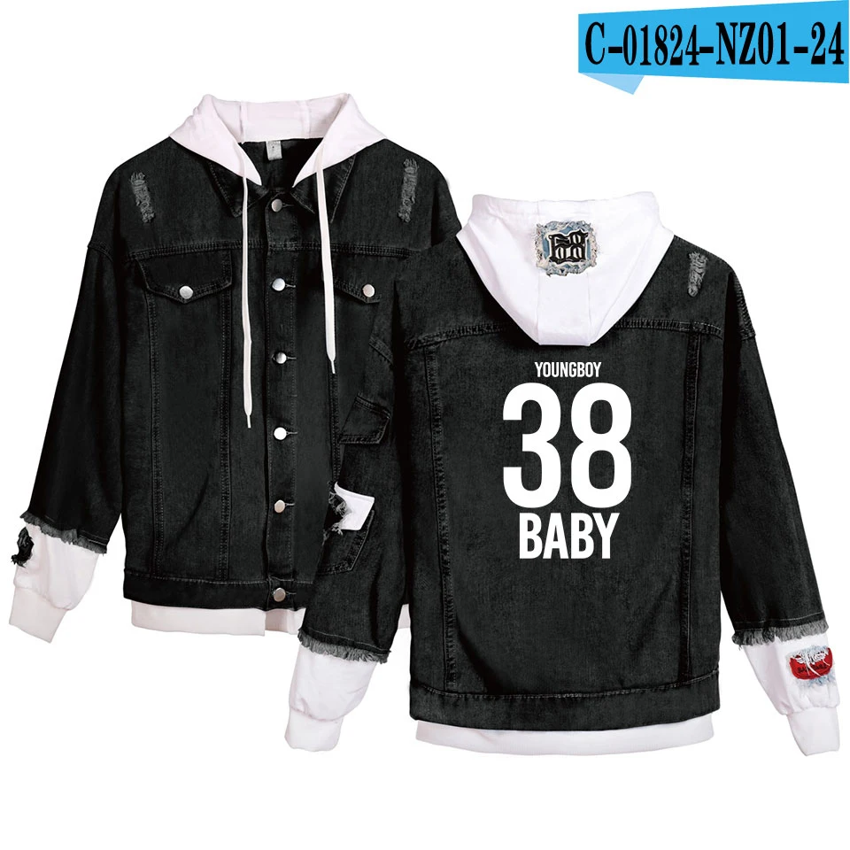 

Classic Never Broke Again Denim Jacket Comfortable Denim Sweatshirt Black/blue Jacket Hoodie Print Women Men's Young People Cool