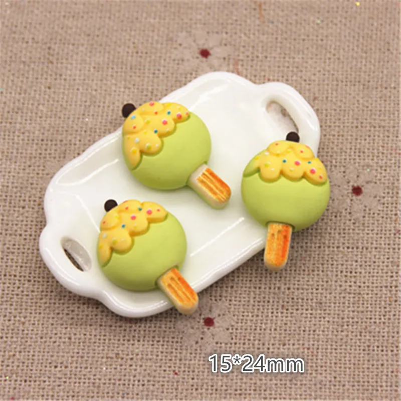 Кавайный Красочный леденец ручной росписи 20 шт. с плоским основанием кабошон